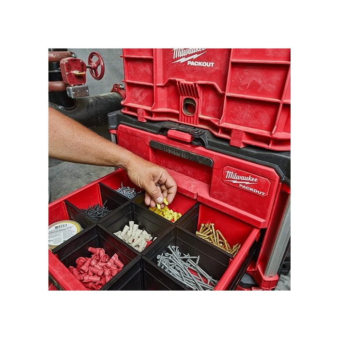 Milwaukee PACKOUT 2段引き出しツールボックス 48-22-8442 | 工具収納