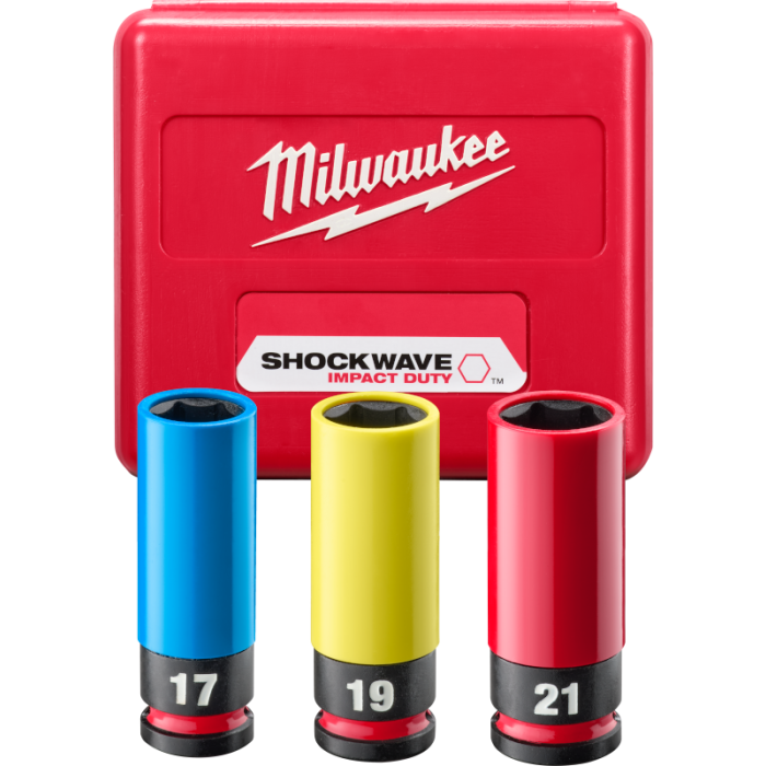 Milwaukee SHOCKWAVE ホイールナット用ソケットセット 49-66-7834 | 高
