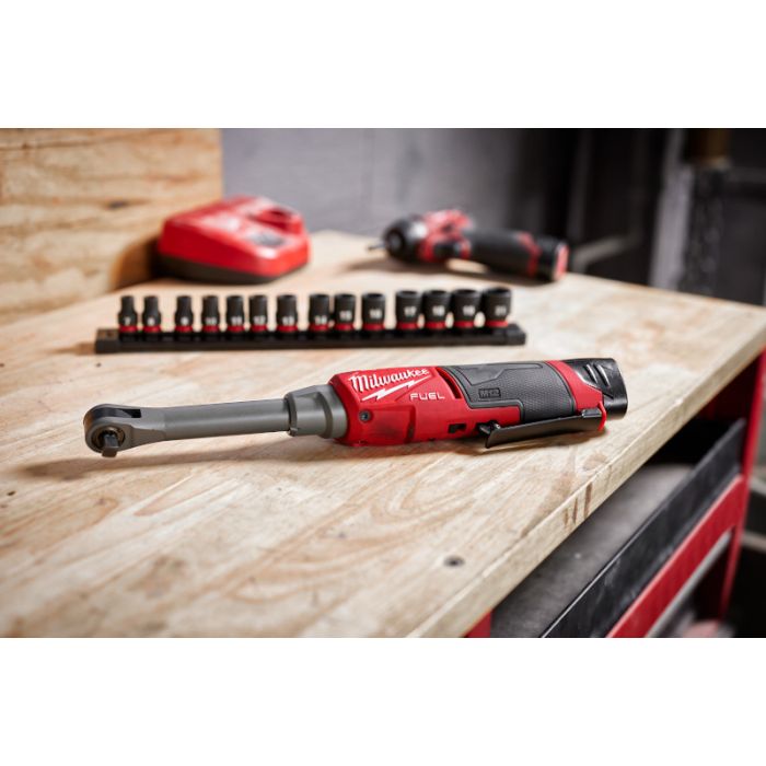 【中古】ミルウォーキー milwaukee M12FHIR38LR ハイスピードロングラチェットレンチ【ハンズクラフト佐賀】 Milwaukee M12 FUEL 3/8インチ エクステンデッドリーチ ラチェット