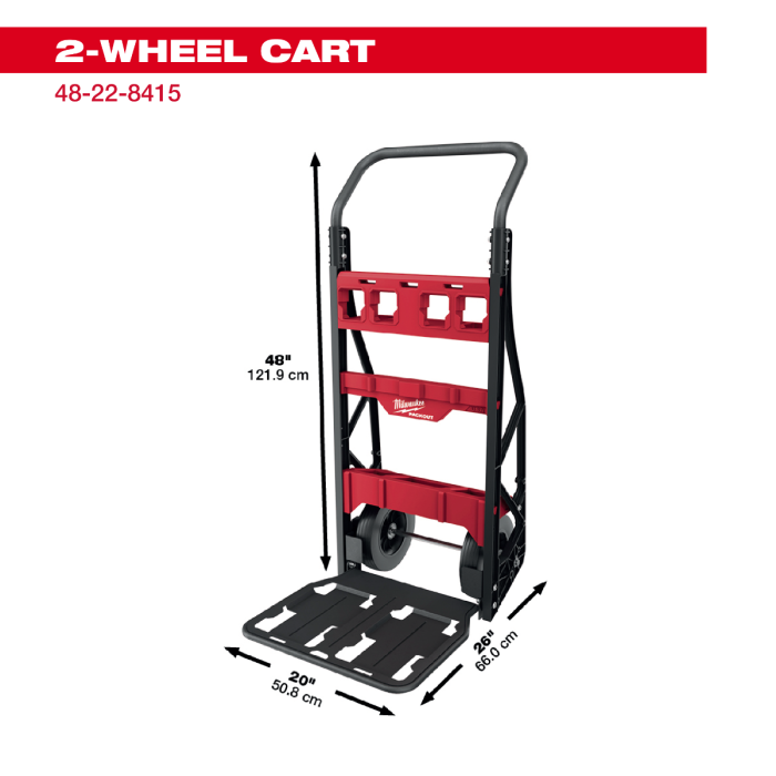 Milwaukee PACKOUT 2輪カート 48-22-8415 | 工具運搬カート | プロ仕様