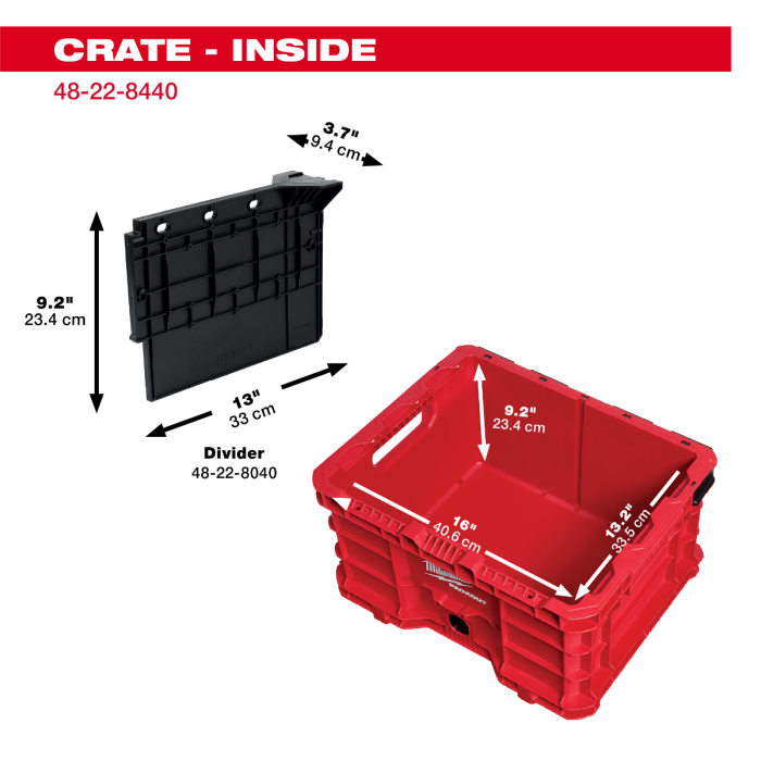 Milwaukee PACKOUT Crate｜48-22-8440｜高耐久・モジュール連結可能な