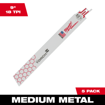 Milwaukee 48-00-5784｜TORCH SAWZALLブレード 18TPI｜金属切断用・5本