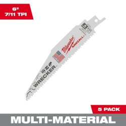 WRECKER 解体用レシプロソーブレード 7/11 TPI 152mm（5本パック）