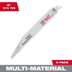 WRECKER 解体用レシプロソーブレード 7/11 TPI 229mm（5本パック）