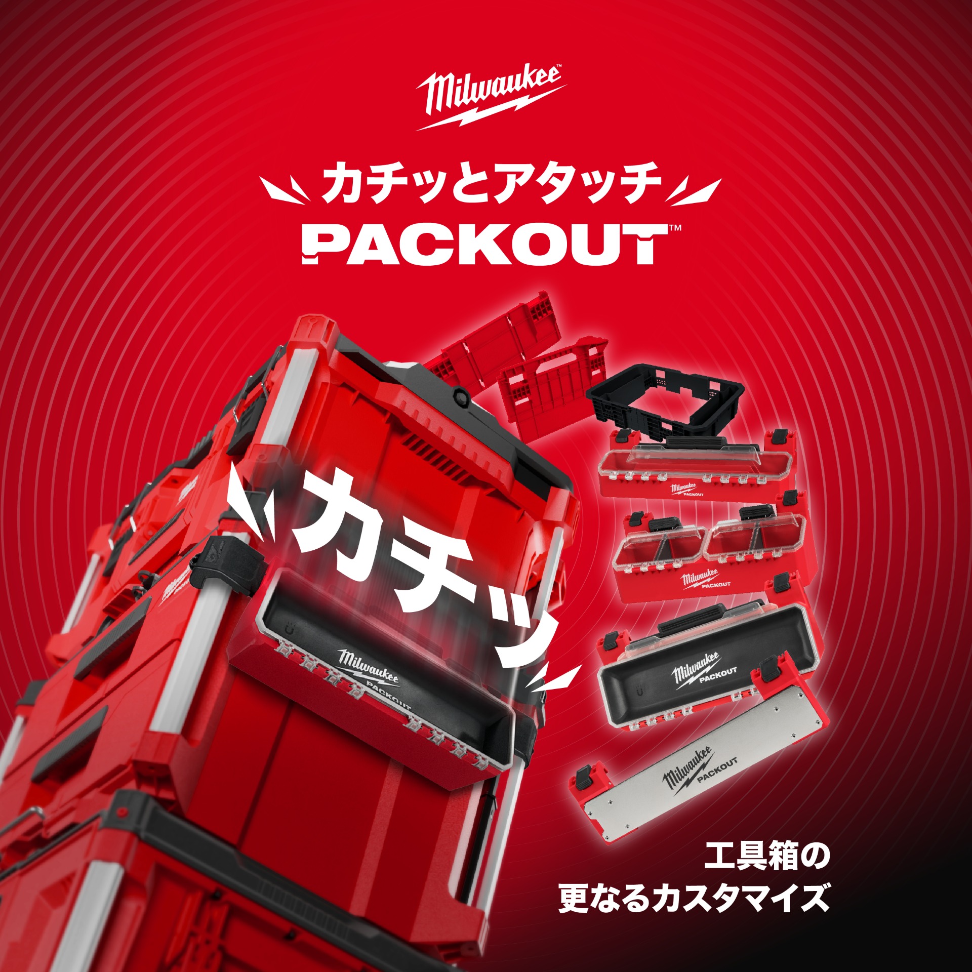 新しいアタッチメント＆ディバイダーでPACKOUT™ラインナップを拡充 
